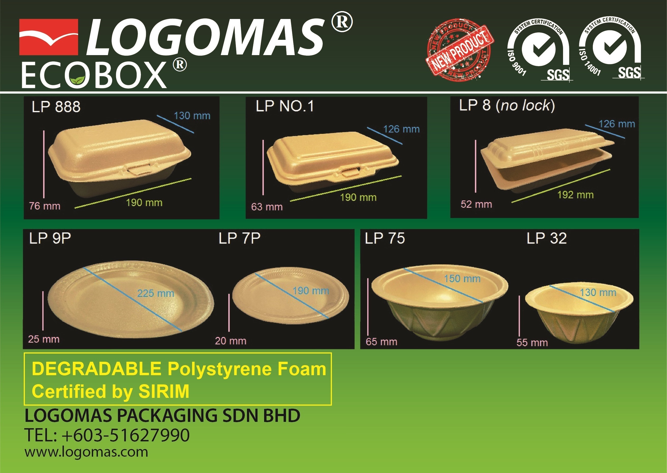 Photo-degradable polystyrene foam food packaging Photo-degradable polystyrene foam food packaging