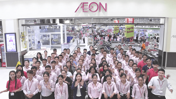 Plastic reduction activities in AEON Cambodia’s general merchandise store Plastic reduction activities in AEON Cambodia’s general merchandise store