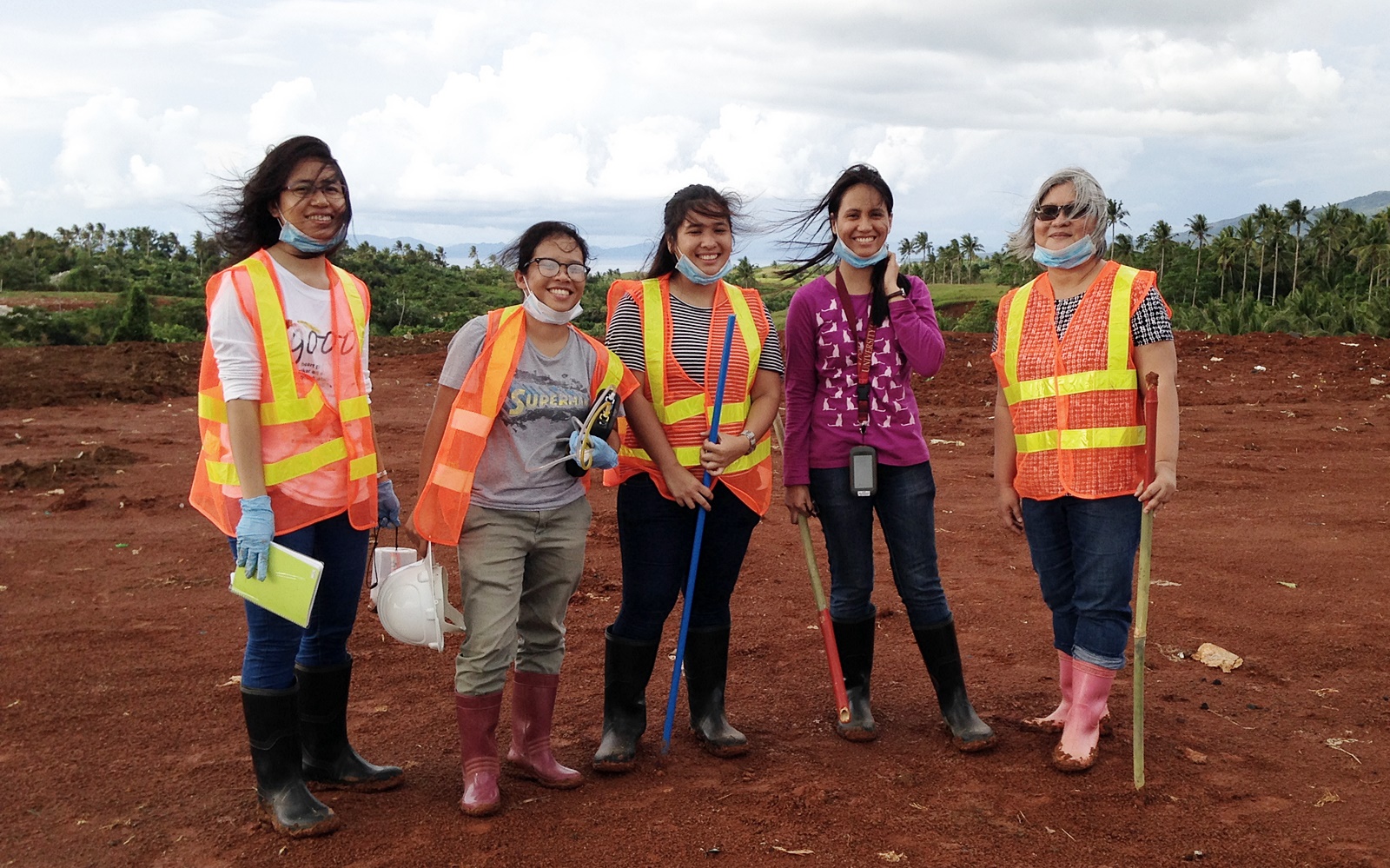 Prof Maria Antonia Tanchuling with fellow women colleagues working on waste issues